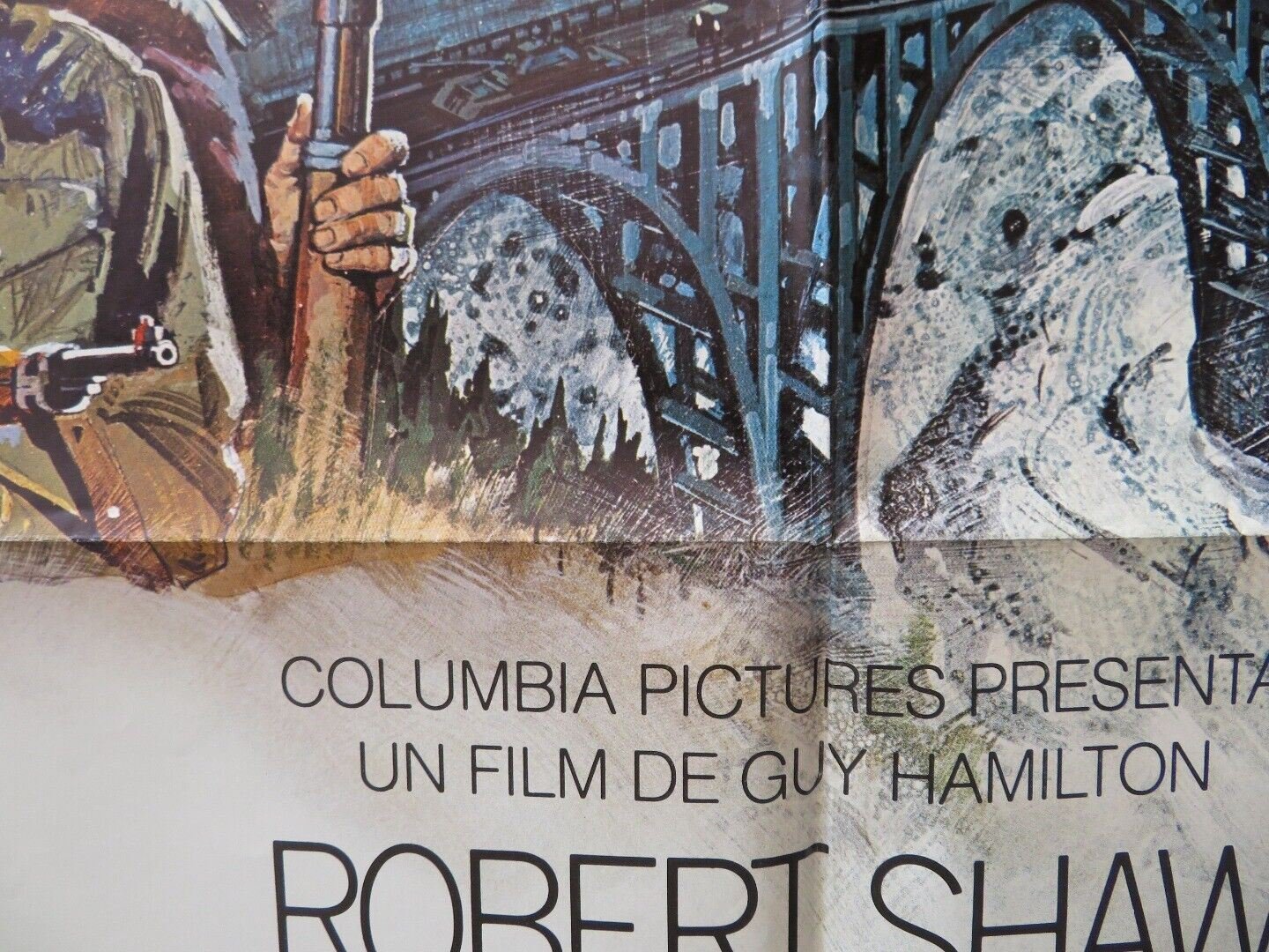 FORCE 10 FROM NAVARONE SPANISH ONE SHEET FOLDED POSTER HARRISON FORD ROBERT SHAW - Rendezvous Cinema