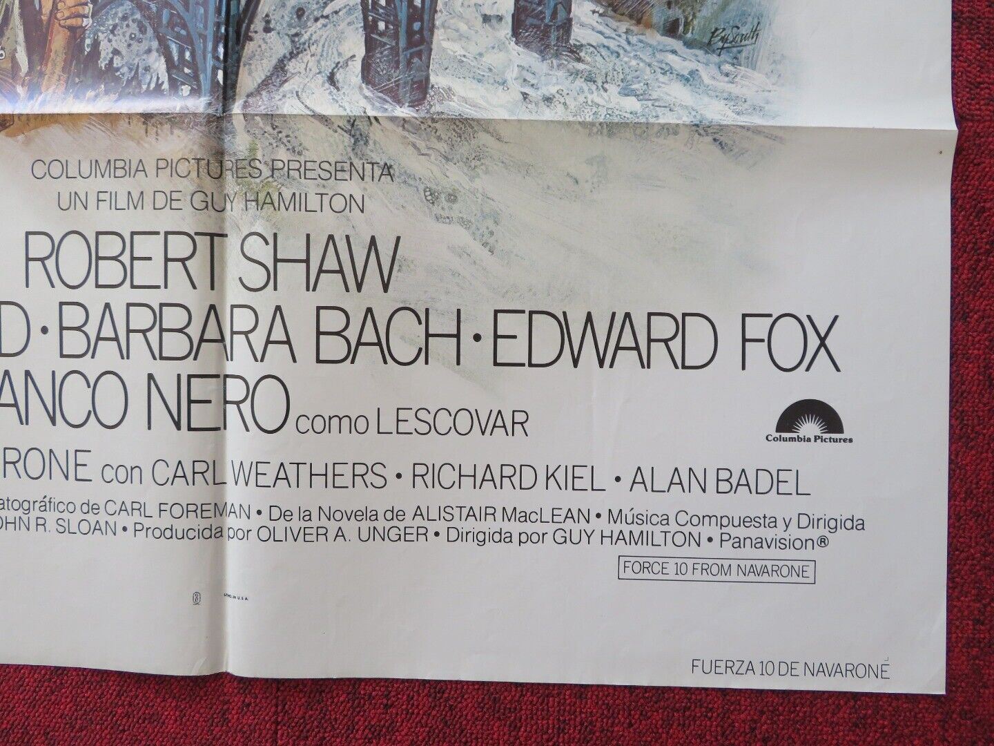 FORCE 10 FROM NAVARONE SPANISH ONE SHEET FOLDED POSTER HARRISON FORD ROBERT SHAW - Rendezvous Cinema