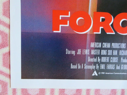 FORCE : FIVE FOLDED US ONE SHEET POSTER JOE LEWIS RICHARD NORTON 1981 Movie posters