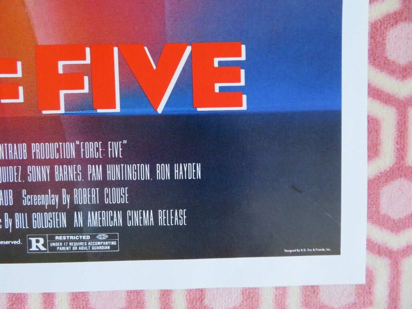 FORCE : FIVE FOLDED US ONE SHEET POSTER JOE LEWIS RICHARD NORTON 1981 Movie posters