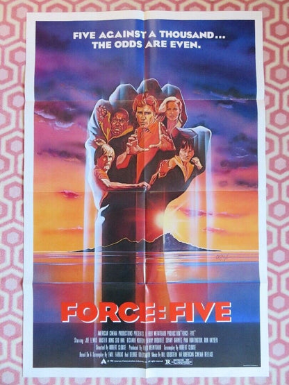 FORCE : FIVE FOLDED US ONE SHEET POSTER JOE LEWIS RICHARD NORTON 1981 Movie posters