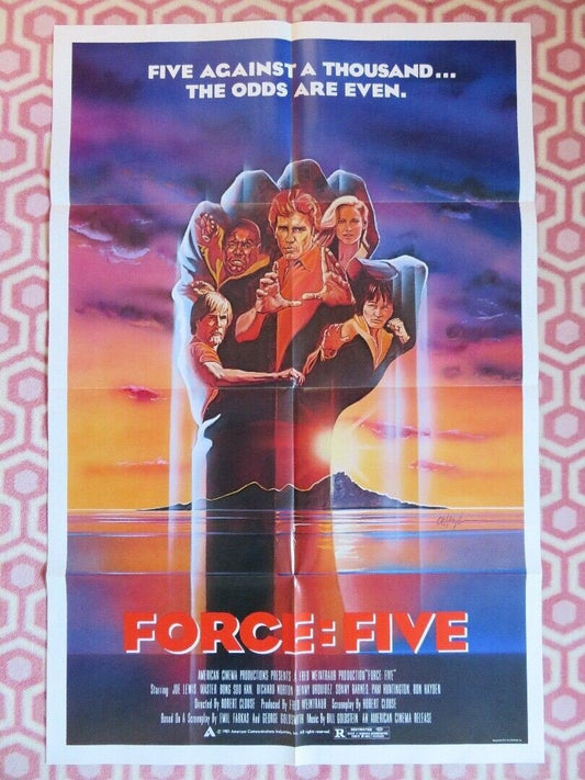 FORCE : FIVE FOLDED US ONE SHEET POSTER JOE LEWIS RICHARD NORTON 1981 Movie posters