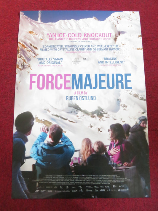 FORCE MAJEURE US ONE SHEET ROLLED POSTER JOHANNES KUHNKE LISA LOVEN KONGSLI 2014 Rendezvous Cinema Movie posters