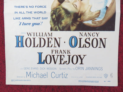 FORCE OF ARMS US INSERT (14"x 36") POSTER WILLIAM HOLDEN NANCY OLSON 1951 Rendezvous Cinema Movie posters