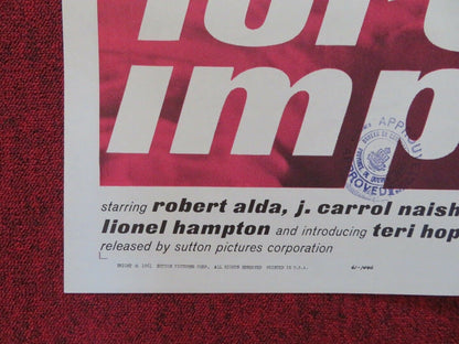FORCE OF IMPULSE FOLDED US ONE SHEET POSTER 1961 - Rendezvous Cinema