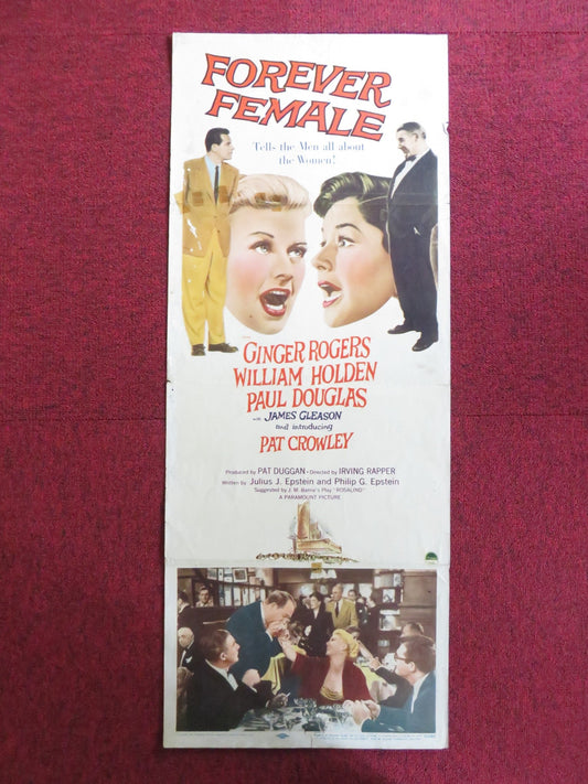FOREVER FEMALE US INSERT (14"x 36") POSTER GINGER ROGERS WILLIAM HOLDEN 1953 Rendezvous Cinema Movie posters