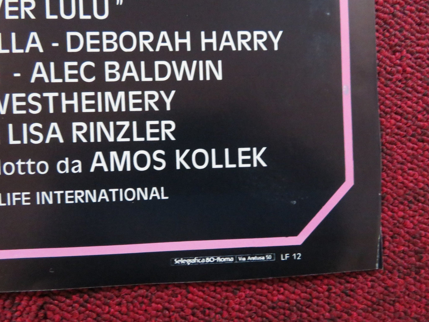 FOREVER LULU - B ITALIAN FOTOBUSTA POSTER DEBBIE HARRY ALEC BALDWIN 1986 Rendezvous Cinema Movie posters