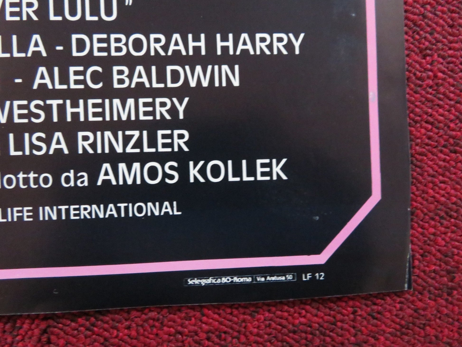 FOREVER LULU - B ITALIAN FOTOBUSTA POSTER DEBBIE HARRY ALEC BALDWIN 1986 Rendezvous Cinema Movie posters