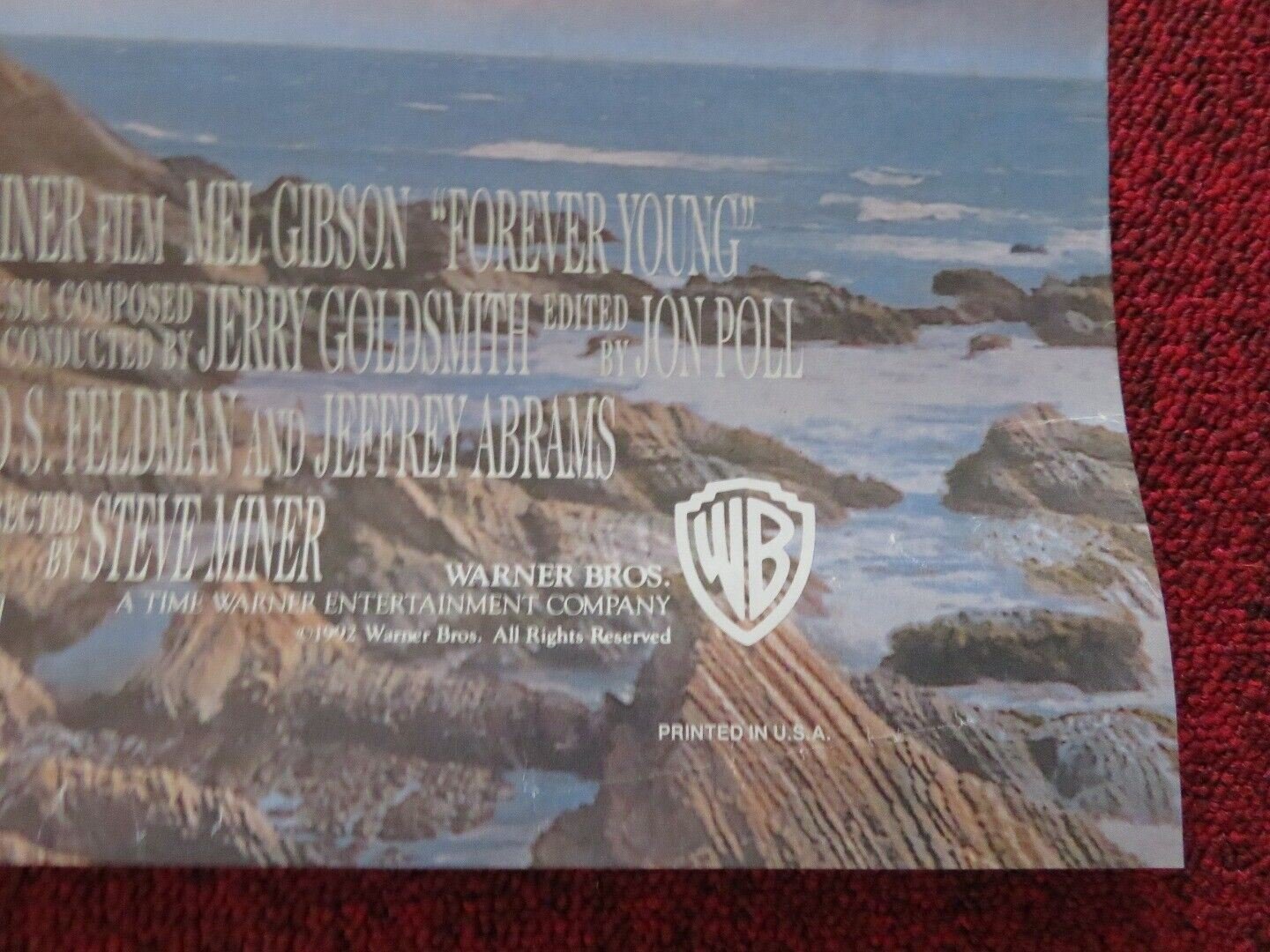 FOREVER YOUNG FOLDED US ONE SHEET POSTER MEL GIBSON JAMIE LEE CURTIS 1992 Movie posters