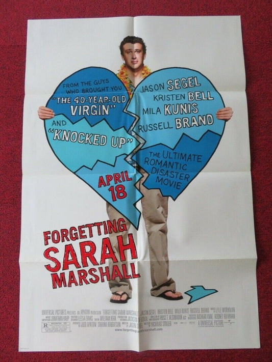 FORGETTING SARAH MARSHALL FOLDED US ONE SHEET POSTER JASON SEGAL 2008 Movie posters
