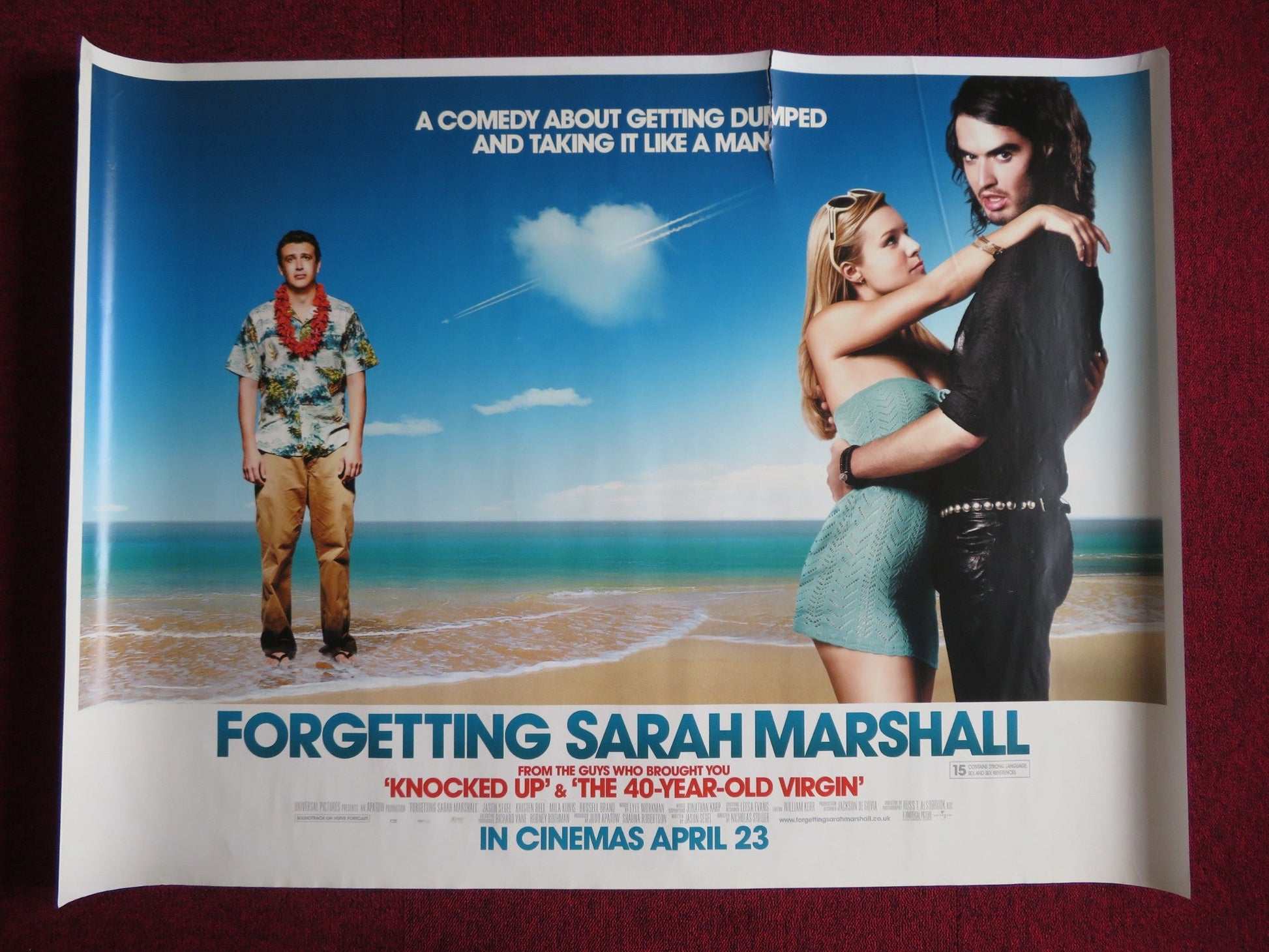 FORGETTING SARAH MARSHALL UK QUAD (30"x 40") ROLLED POSTER RUSSELL BRAND 2008 Rendezvous Cinema Movie posters