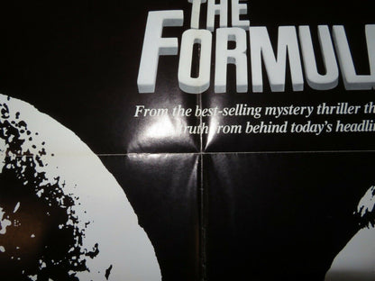 FORMULA US ONE SHEET POSTER GEROGE C.SCOTT MARLON BRANDO 1980 Movie posters