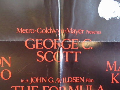 FORMULA US ONE SHEET POSTER GEROGE C.SCOTT MARLON BRANDO 1980 Movie posters