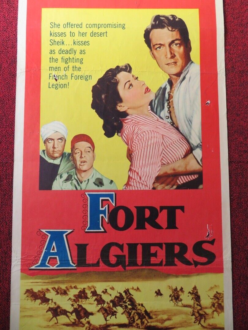 FORT ALGIERS US INSERT (14"x 36") POSTER YVONNE DECARLO CARLOS THOMPSON 1953 Movie posters