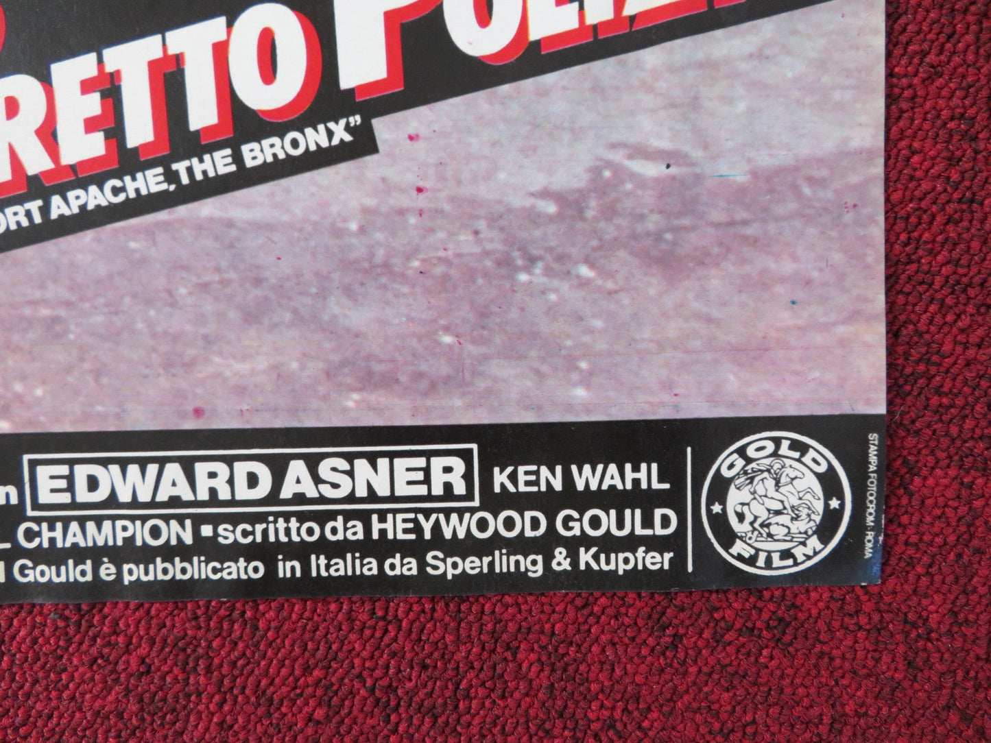 FORT APACHE THE BRONX - B ITALIAN FOTOBUSTA POSTER PAUL NEWMAN E. ASNER 1981 Rendezvous Cinema Movie posters