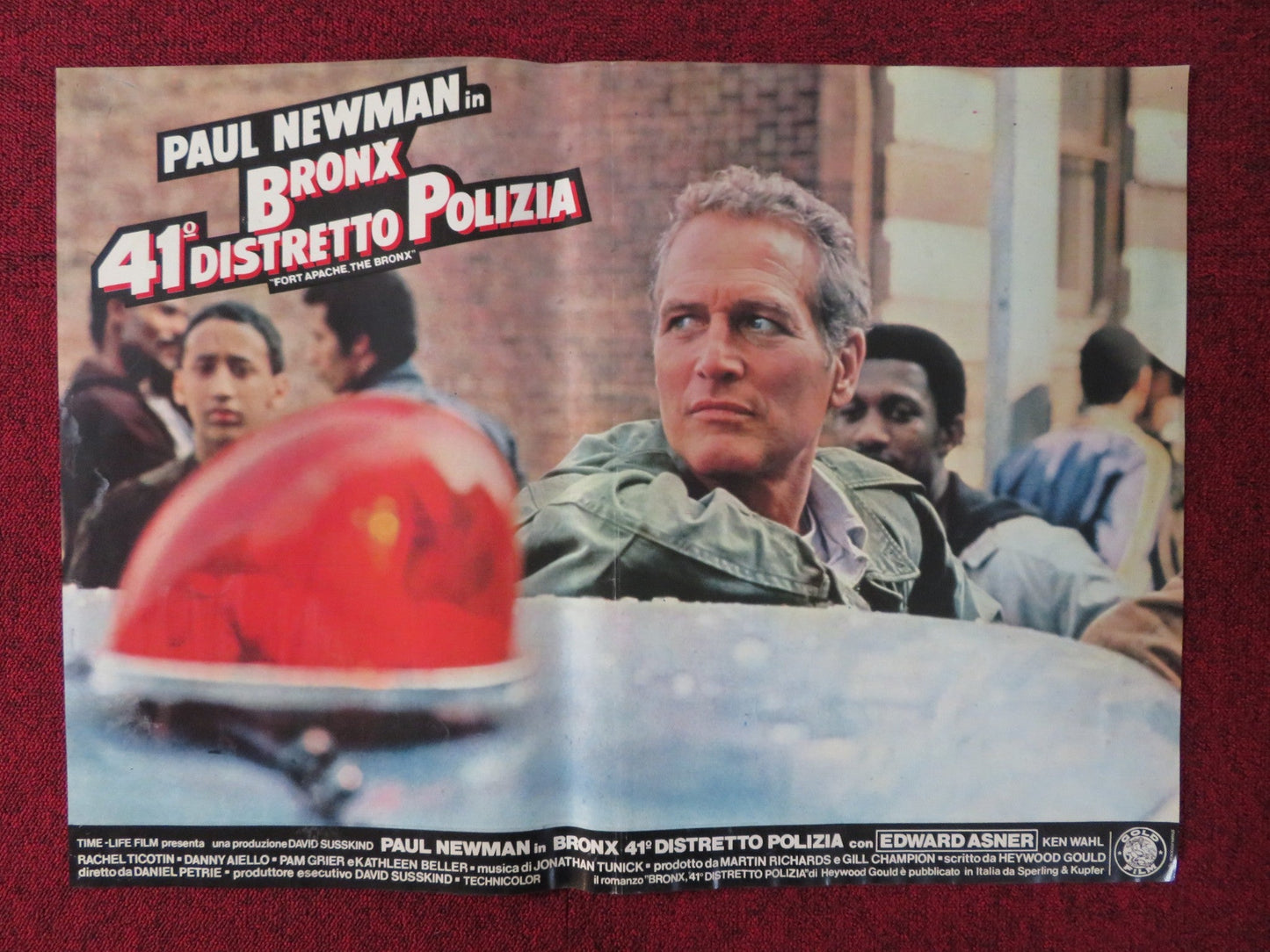 FORT APACHE THE BRONX - D ITALIAN FOTOBUSTA POSTER PAUL NEWMAN E. ASNER 1981 Rendezvous Cinema Movie posters