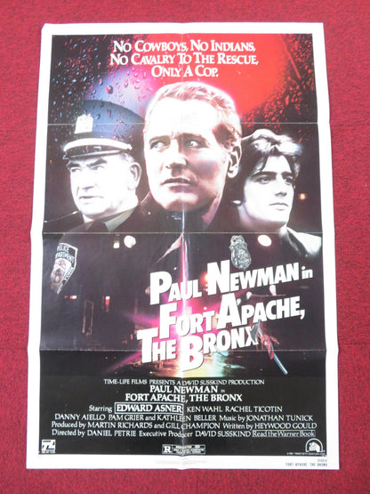 FORT APACHE, THE BRONX FOLDED US ONE SHEET POSTER PAUL NEWMAN EDWARD ASNER 1981 Rendezvous Cinema Movie posters