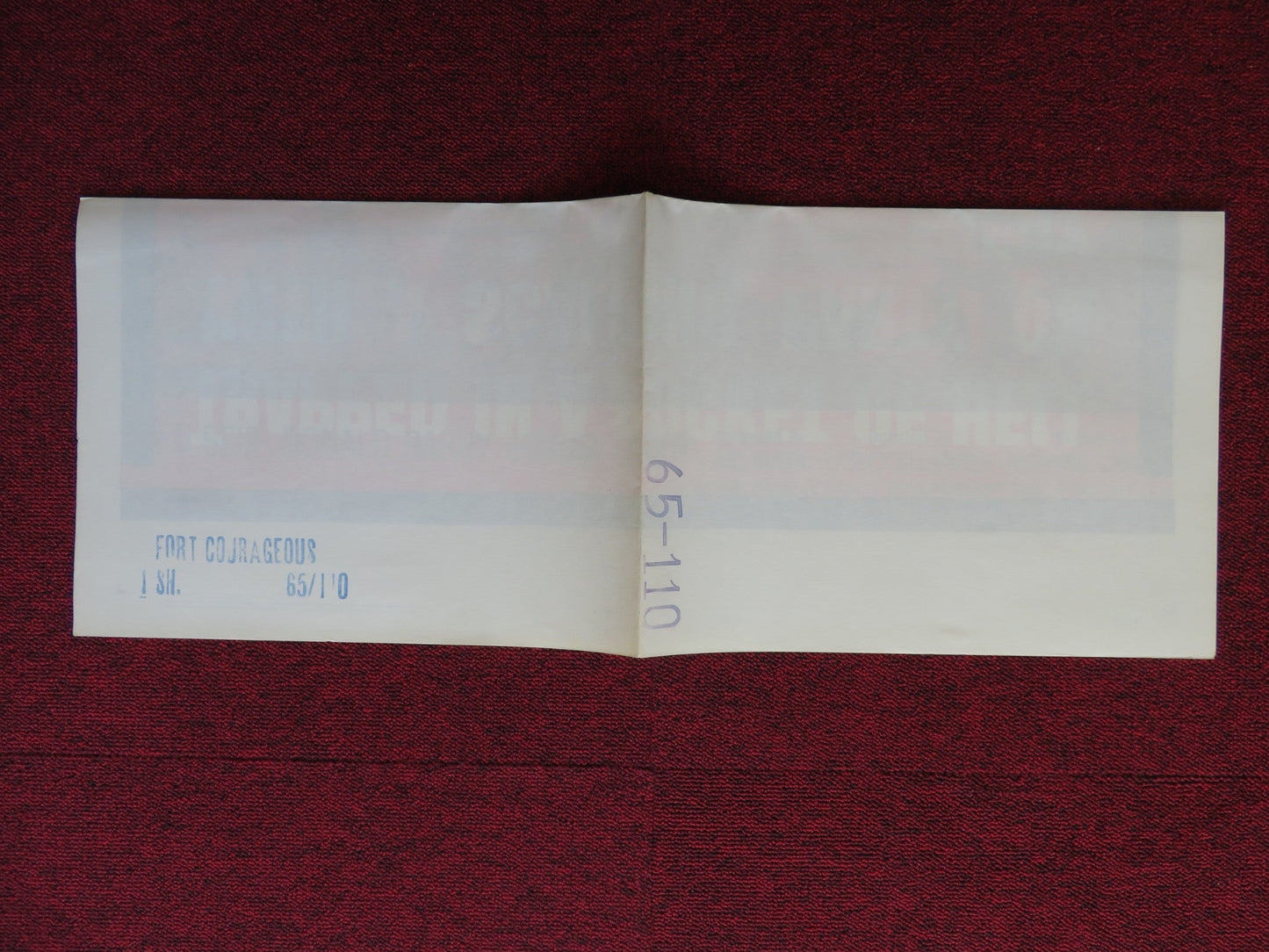 FORT CORAGEOUS FOLDED US ONE SHEET POSTER FRED BEIR DONALD BARRY 1965 Rendezvous Cinema Movie posters