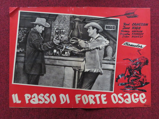 FORT OSAGE - E ITALIAN FOTOBUSTA POSTER ROD CAMERON JANE NIGH 1952 Rendezvous Cinema Movie posters