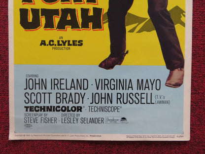 FORT UTAH US INSERT (14"x 36") POSTER JOHN IRELAND VIRGINIA MAYO 1966 Rendezvous Cinema Movie posters