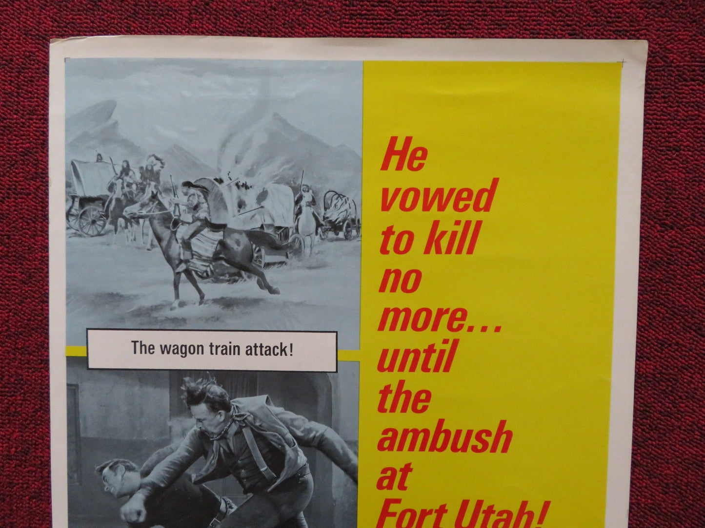 FORT UTAH US INSERT (14"x 36") POSTER JOHN IRELAND VIRGINIA MAYO 1966 Rendezvous Cinema Movie posters