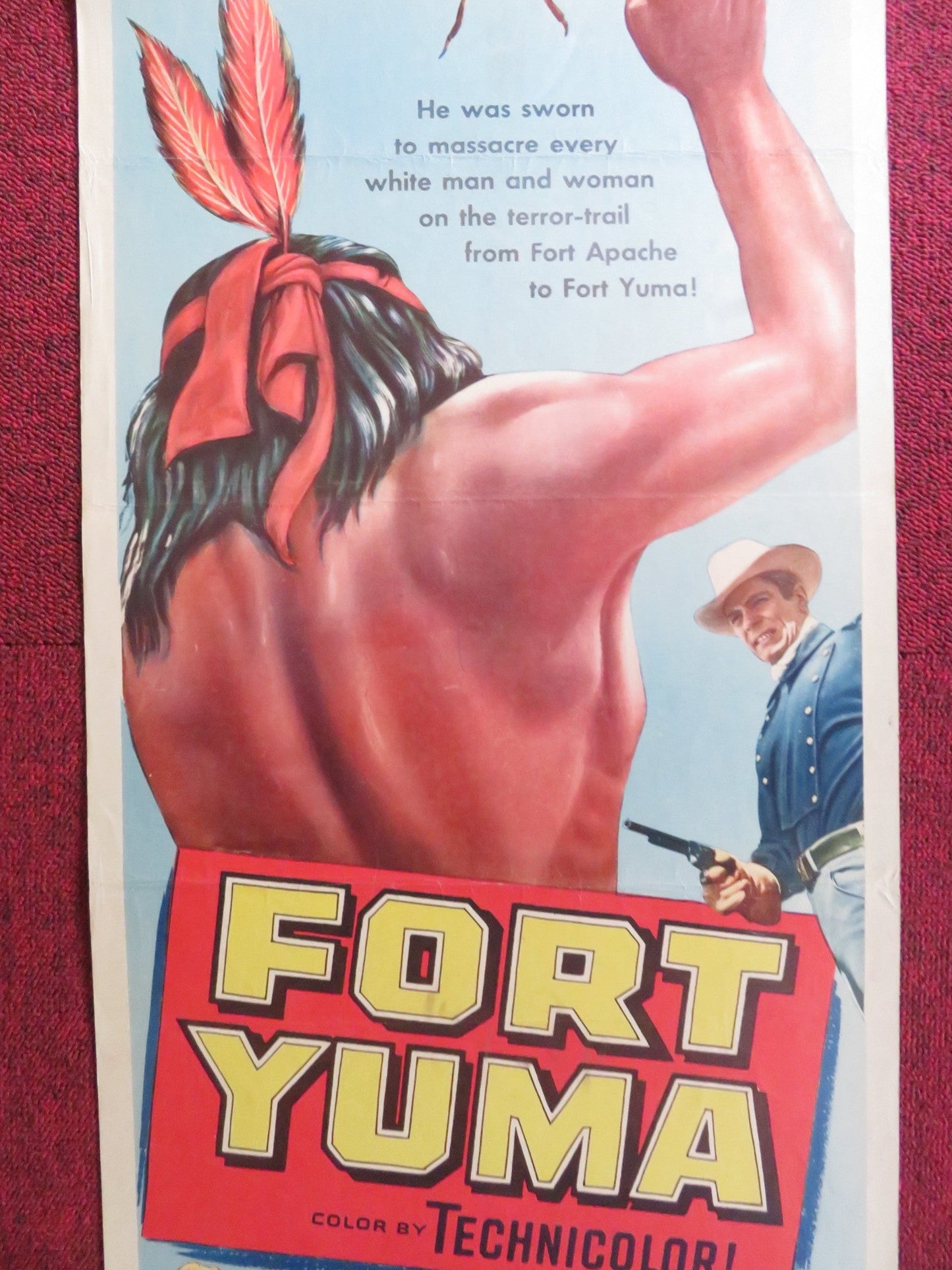 FORT YUMA US INSERT (14"x 36") POSTER PETER GRAVES JOAN VOHS 1955 Rendezvous Cinema Movie posters