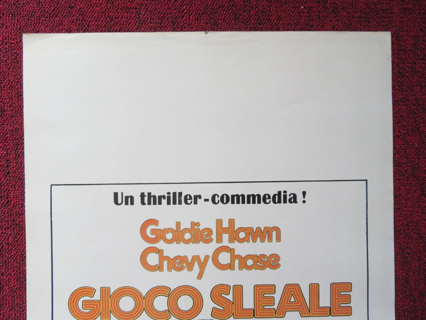 FOUL PLAY ITALIAN LOCANDINA POSTER GOLDIE HAWN CHEVY CHASE 1978 Rendezvous Cinema Movie posters