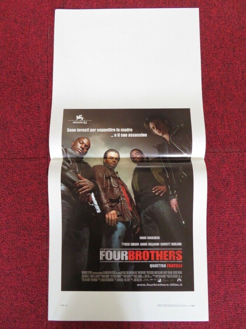 FOUR BROTHERS ITALIAN LOCANDINA (27.5"x13") POSTER MARK WAHLBERG ANDRE 3000 2005 - Rendezvous Cinema