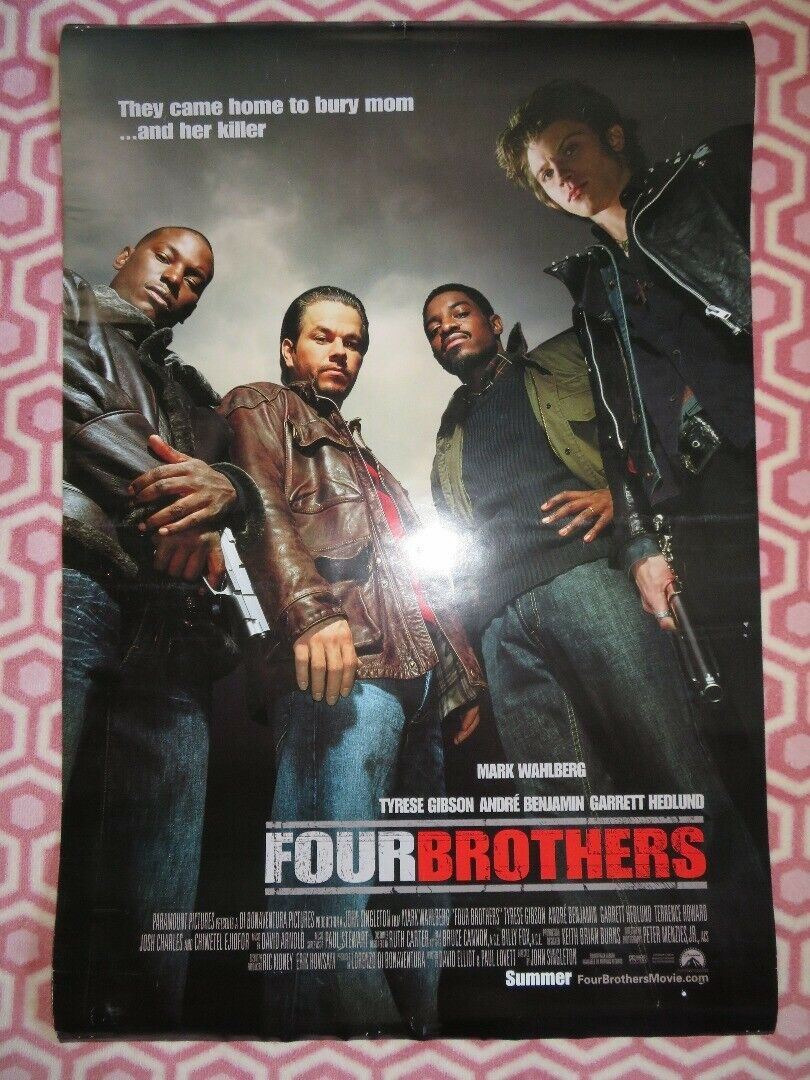 FOUR BROTHERS ONE SHEET ROLLED POSTER MARK WAHLBERG TYRESE GIBSON 2005 - Rendezvous Cinema