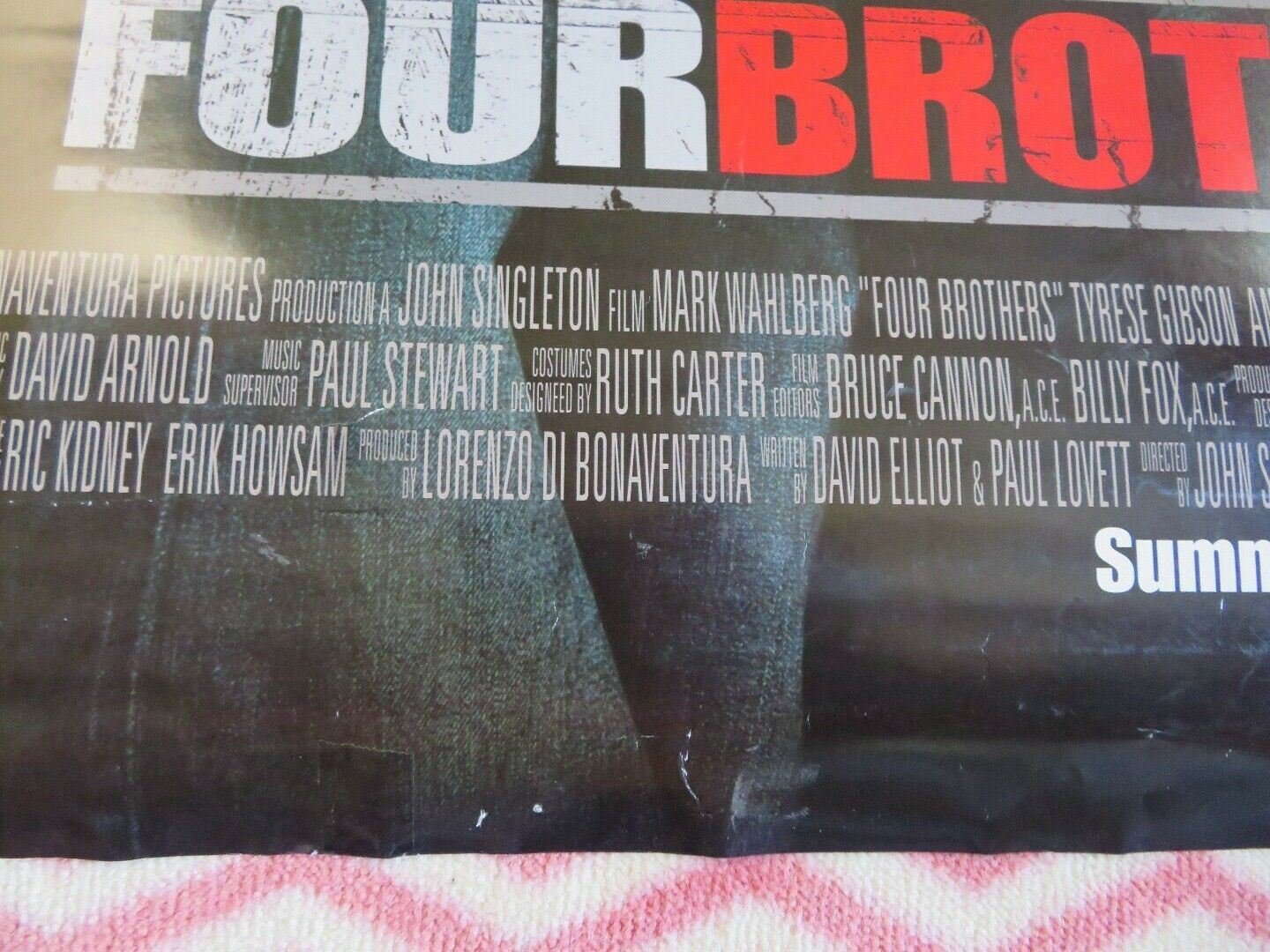 FOUR BROTHERS ONE SHEET ROLLED POSTER MARK WAHLBERG TYRESE GIBSON 2005 - Rendezvous Cinema
