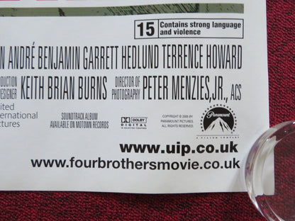 FOUR BROTHERS UK QUAD (30"x 40") ROLLED POSTER MARK WAHLBERG TYRESE GIBSON 2005 Rendezvous Cinema Movie posters