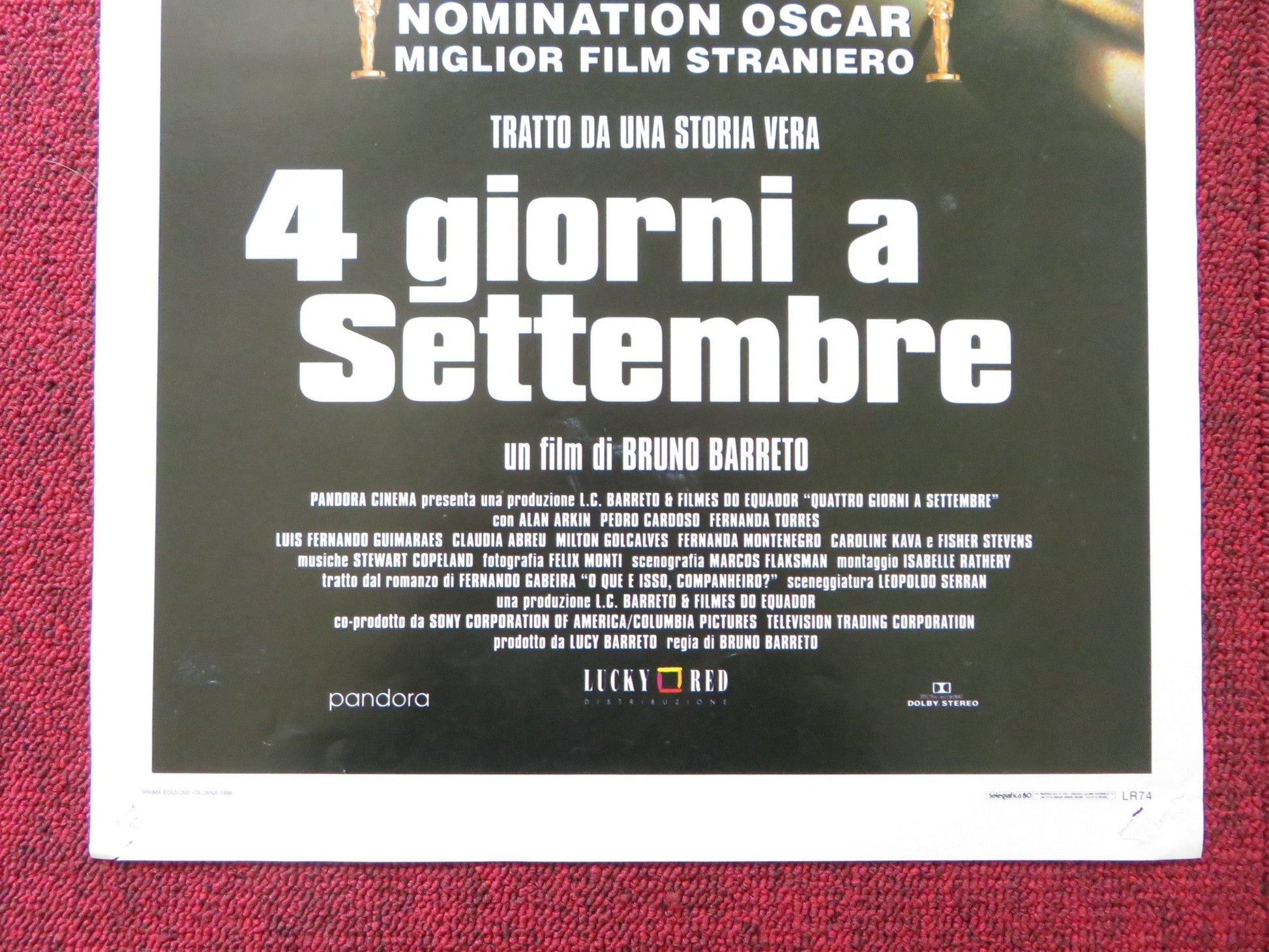 FOUR DAYS IN SEPTEMBER ITALIAN LOCANDINA POSTER ALAN ARKIN FERNANDA TORRES 1997 Rendezvous Cinema Movie posters