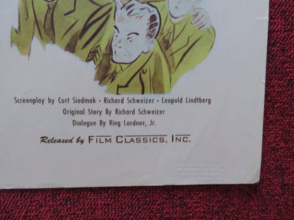 FOUR DAYS LEAVE US HALF SHEET (22"x 28") POSTER CORNEL WILDE JOSETTWE DAY 1950 Movie posters