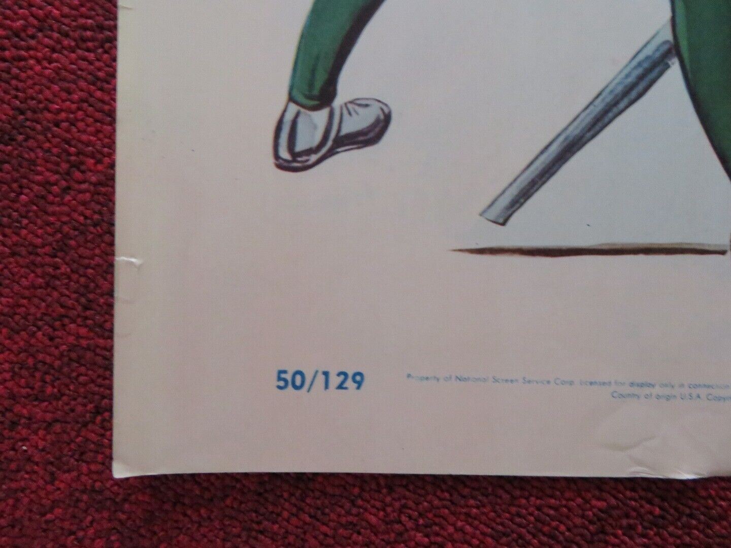 FOUR DAYS LEAVE US HALF SHEET (22"x 28") POSTER CORNEL WILDE JOSETTWE DAY 1950 Movie posters