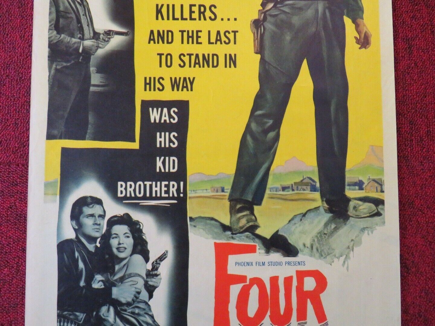 FOUR FAST GUNS US INSERT (14"x 36") POSTER JAMES CRAIG MARTHA VICKERS 1960 Rendezvous Cinema Movie posters