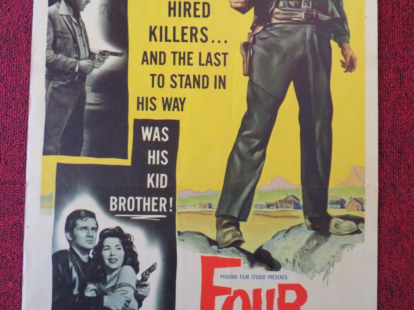 FOUR FAST GUNS US INSERT (14"x 36") POSTER JAMES CRAIG MARTHA VICKERS 1960 - Rendezvous Cinema
