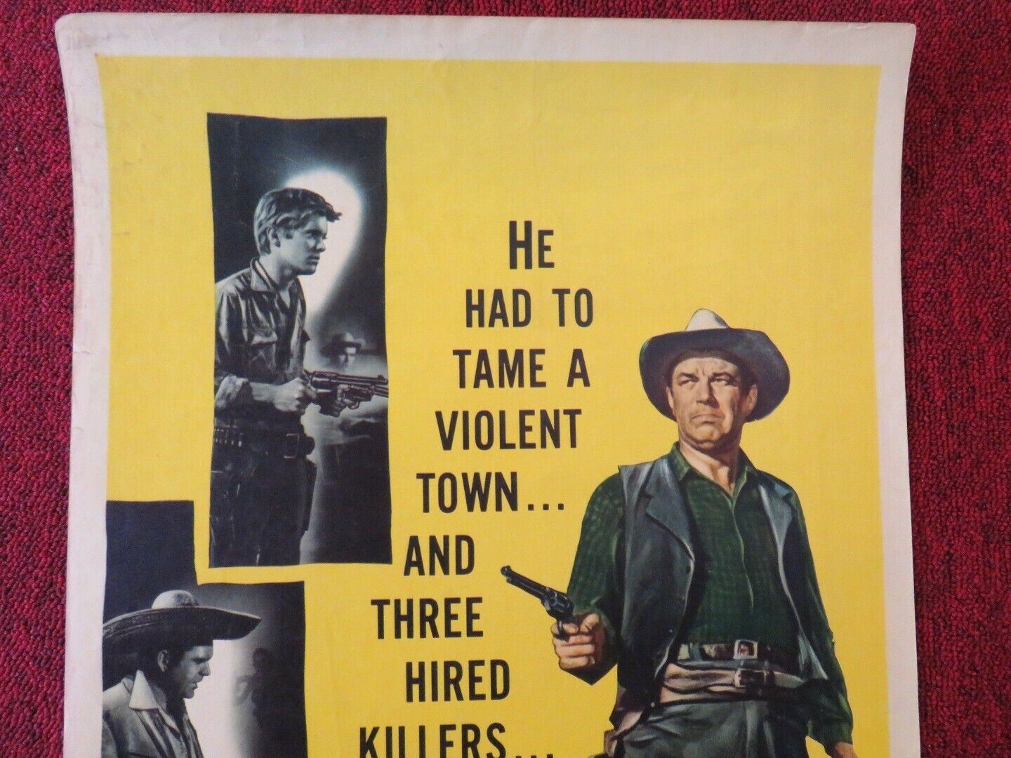FOUR FAST GUNS US INSERT (14"x 36") POSTER JAMES CRAIG MARTHA VICKERS 1960 Rendezvous Cinema Movie posters