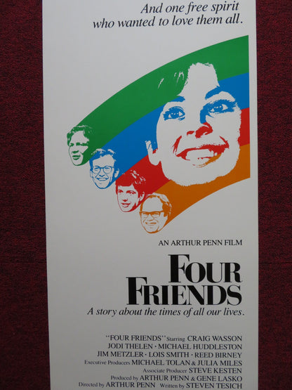 FOUR FRIENDS US INSERT (14"x 36") POSTER CRAIG WASSON JODI THELEN 1981 Rendezvous Cinema Movie posters