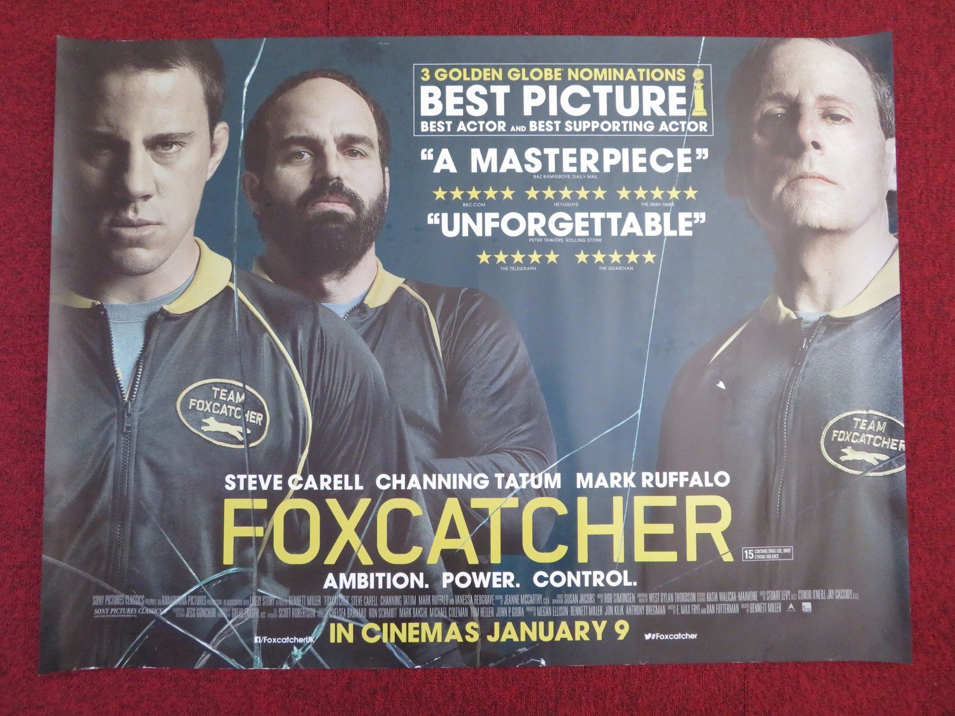 FOXCATCHER UK QUAD (30"x 40") ROLLED POSTER STEVE CARELL CANNING TATUM 2014 Rendezvous Cinema Movie posters
