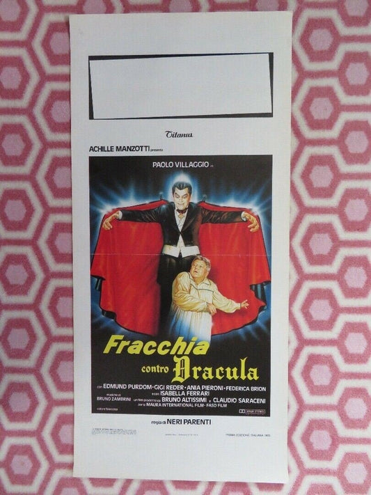 FRACCHIA CONTRO DRACULA ITALIAN LOCANDINA (27.5" x 13") POSTER NERI PARENTI 1985 Movie posters