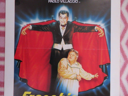FRACCHIA CONTRO DRACULA ITALIAN LOCANDINA (27.5" x 13") POSTER NERI PARENTI 1985 Movie posters