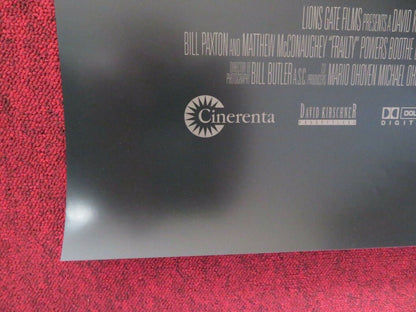 FRAILTY US ONE SHEET ROLLED POSTER BILL PAXTON MATTHEW MCCONAUGHEY 2001 Movie posters