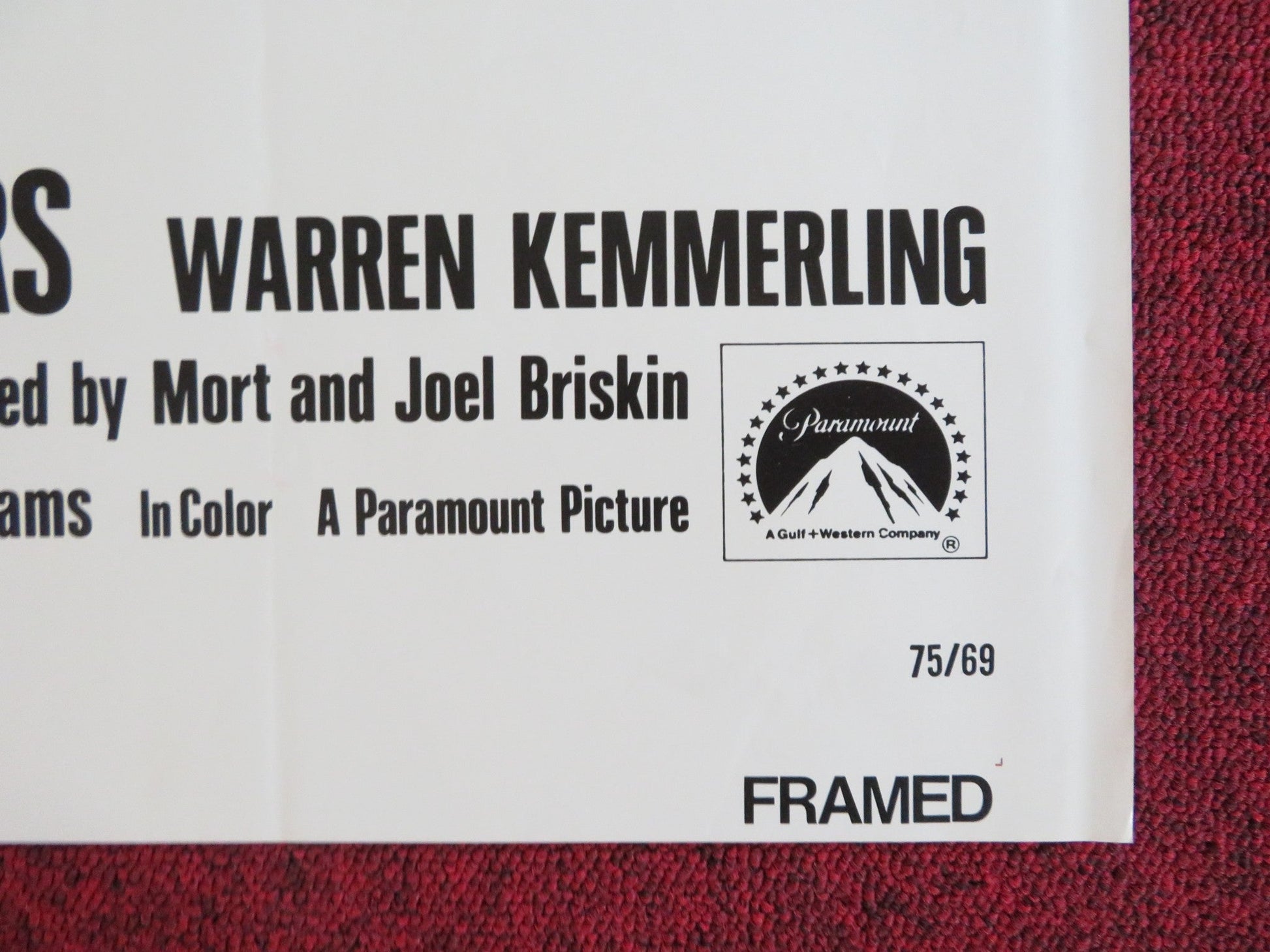 FRAMED FOLDED US ONE SHEET POSTER JOE DON BAKER CONNY VAN DYKE 1975 Rendezvous Cinema Movie posters