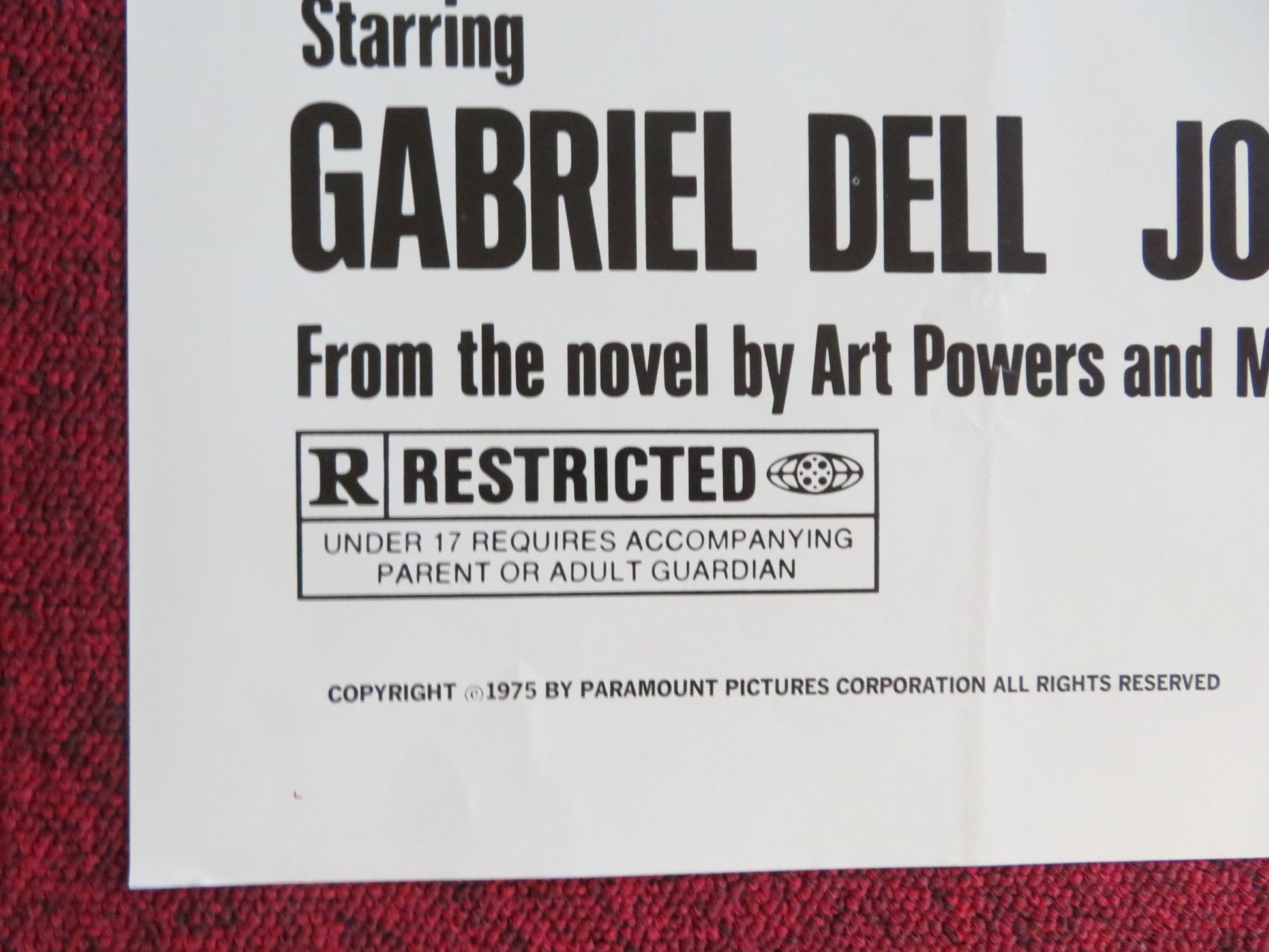 FRAMED FOLDED US ONE SHEET POSTER JOE DON BAKER CONNY VAN DYKE 1975 Rendezvous Cinema Movie posters