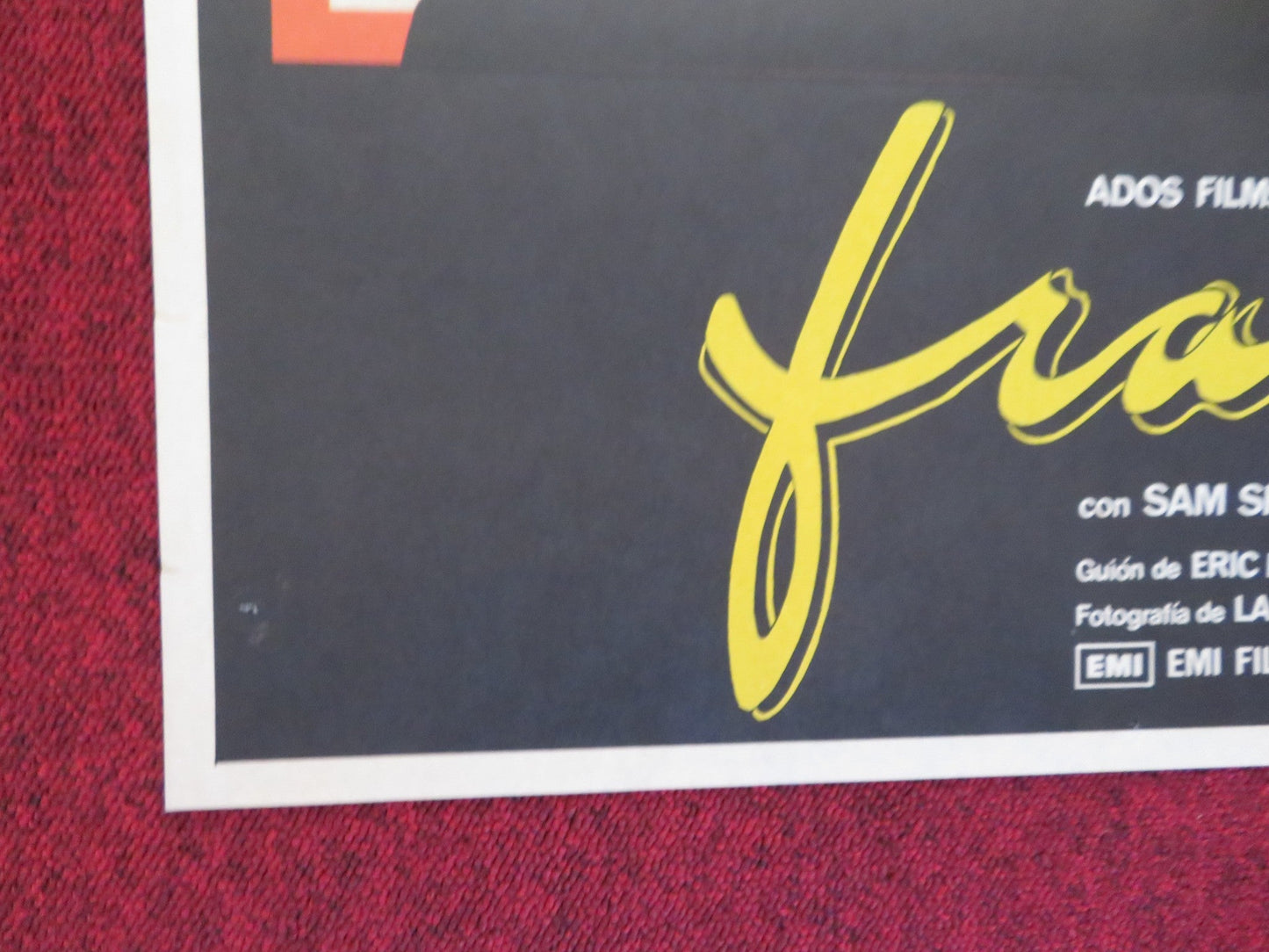 FRANCES FOLDED SPANISH POSTER JESSICA LANGE JONATHAN BANKS 1982 Rendezvous Cinema Movie posters