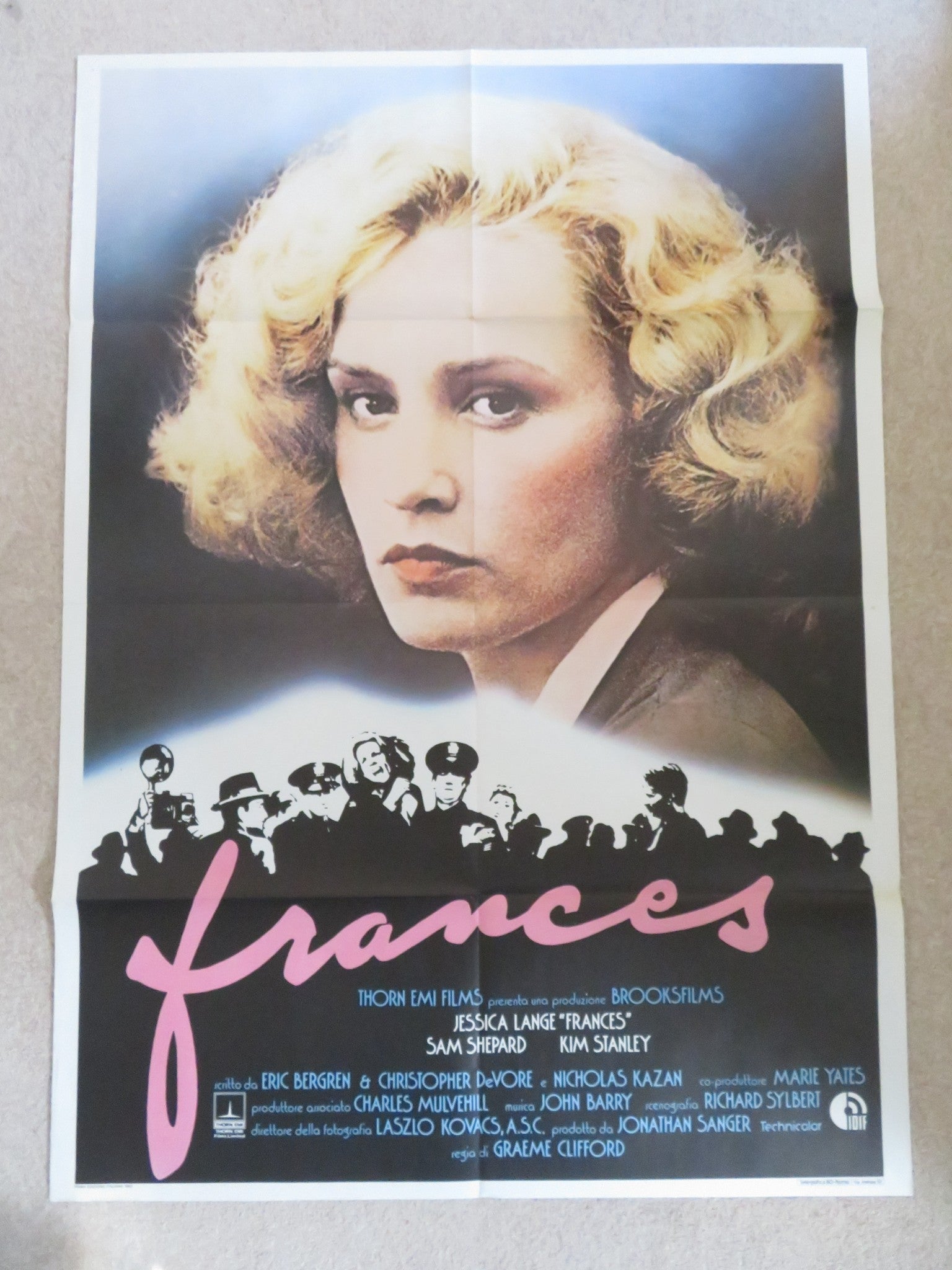 FRANCES ITALIAN 2 FOGLIO POSTER JESSICA LANGE JONATHAN BANKS 1982 Rendezvous Cinema Movie posters
