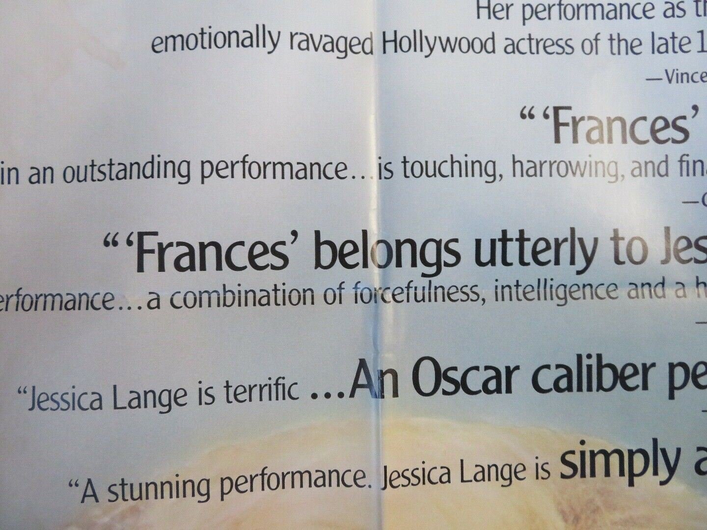FRANCES US ONE SHEET POSTER JESSICA LANGE SAM SHEPARD KIM STANLEY Movie posters