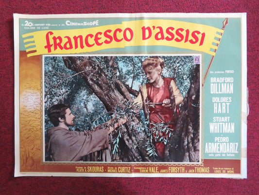 FRANCIS OF ASSISI - E ITALIAN FOTOBUSTA POSTER BRADFORD DILLMAN D. HART 1961 Rendezvous Cinema Movie posters