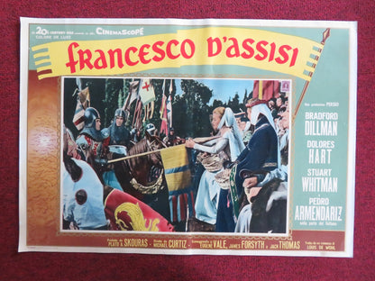 FRANCIS OF ASSISI - F ITALIAN FOTOBUSTA POSTER BRADFORD DILLMAN D. HART 1961 Rendezvous Cinema Movie posters