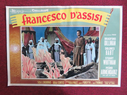 FRANCIS OF ASSISI - G ITALIAN FOTOBUSTA POSTER BRADFORD DILLMAN D. HART 1961 Rendezvous Cinema Movie posters